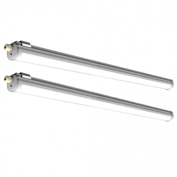 2x LED Wannenleuchten, 2880 Lumen, Kaltweiß, L 120 cm, VT-1249