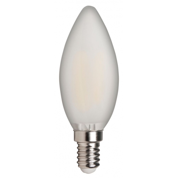 LED Filament Kerzenlampe McShine "Filed", E14, 4W, 370 lm, warmweiß, matt