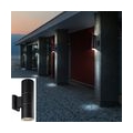 5er Set LED Wandlampen aus Aluminium in schwarz