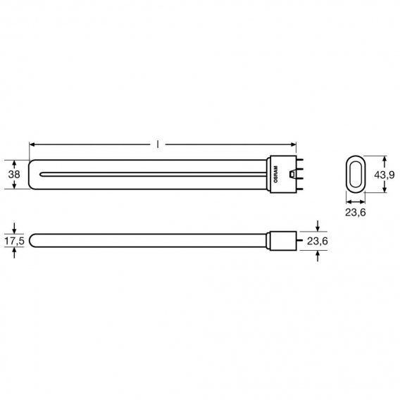 OSRAM Kompaktleuchtstofflampe DULUX L LUMILUX 18 Watt 2G11