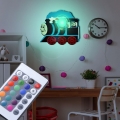 RGB LED Kinderzimmer Leuchte im Lokomotiven Design