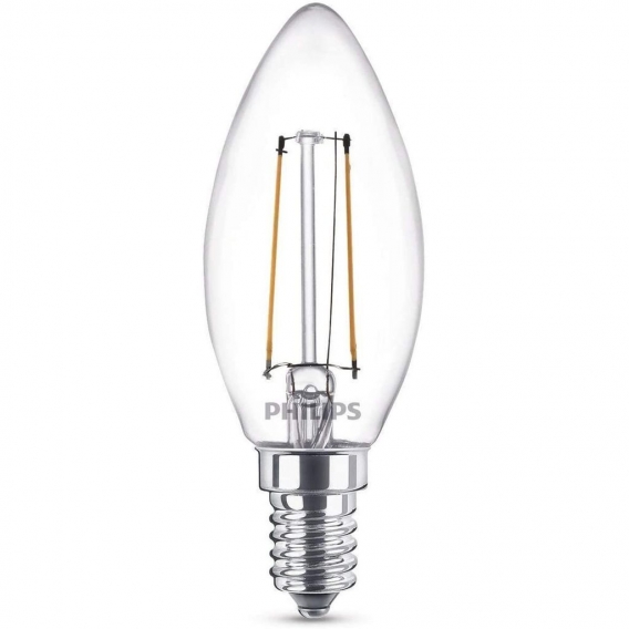 Philips LEDclassic B35 Leuchtmittel Kerze E14, 250lm, 2W, klar, ww,E14,A++,57385300