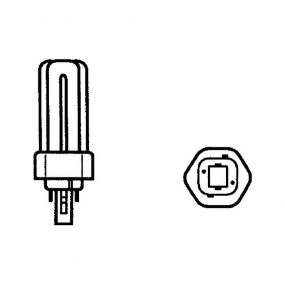 OSRAM Kompaktleuchtstofflampe DULUX T PLUS 18 Watt GX24d 2