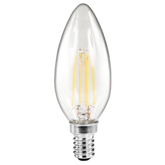 LED Filament Kerzenlampe McShine "Filed", E14, 2W, 200 lm, warmweiß, 2700K, klar