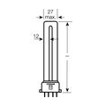 OSRAM Kompaktleuchtstofflampe DULUX S/E 11 Watt 2G7 (EEK A)