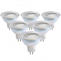 6 Stück 5W MR16 LED Glühbirne AC/DC12V COB Lampe Leuchtmittel Kaltweiß