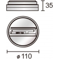 Zubehör für 3-Phasen-Schienensystem D LINE - Aufbau-Adapter für Leuchten, 220-240V AC/50-60Hz, Weiß