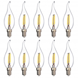 More about 10er SET E14 LED Leuchtmittel 4W 230V neutralweiß 4000K Ø36mm Lampen Filament Windstoß Kerze 400 Lumen