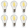 6x E27 LED Leuchtmittel Lampe Glühbirne 4W neutralweiß A++ Filament