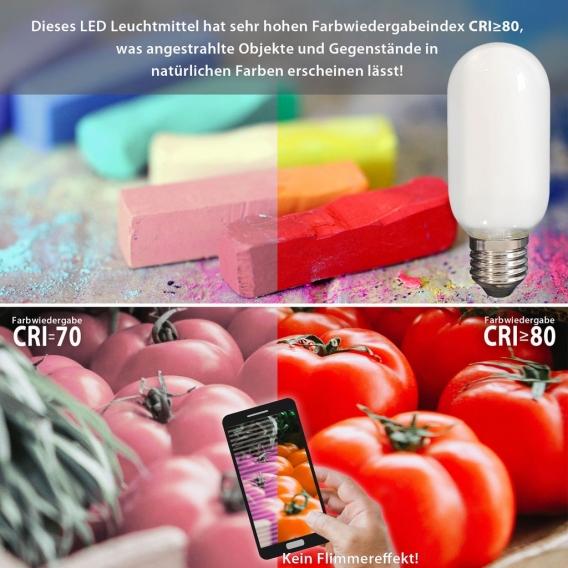 10x E27 LED Leuchtmittel 10W 230V neutralweiß 4000K Form T45 Ø45mm Lampen Filament Retro 1525 Lumen 10er Pack DE-Händler