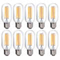 10x E27 LED Leuchtmittel 8W 230V warmweiß 3000K Form T45 Ø45mm Lampen Filament Retro 1055 Lumen 10er Pack