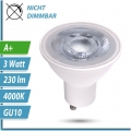 10x GU10 LED Leuchtmittel 3 Watt 10er SET neutralweiß 230 Lumen Lampe Glühbirne MR16 Ersatz Halogenlampe