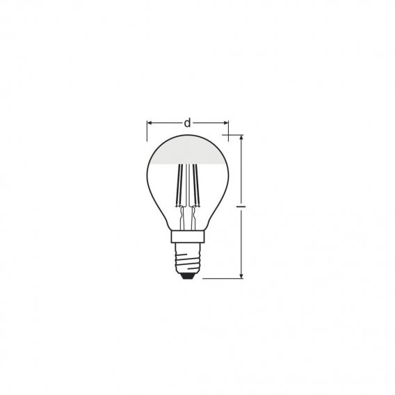 LEDVANCE LED-Tropfenlampe FM E14 4W F 2700K ewws 350lm kl Filamentlampe 300° AC Ø45x77mm LEDPCLP34MIRS4W/827230VFILE1410X1