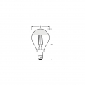 LEDVANCE LED-Tropfenlampe FM E14 4W F 2700K ewws 350lm kl Filamentlampe 300° AC Ø45x77mm LEDPCLP34MIRS4W/827230VFILE1410X1