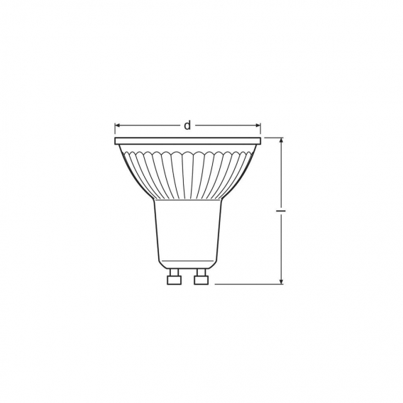 LEDVANCE LED-Reflektorlampe GU10 PAR16 2,6W F 36° 2700K ewws 230lm AC Ø50x52mm 220-240V LPPAR1635362,6W/827230VGU1010X1