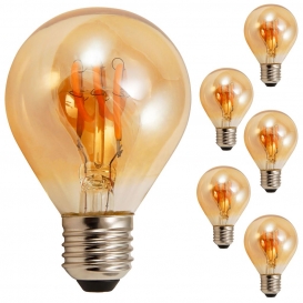 More about 5x Retro LED Filament Glühbirne E27 2W Vintage Lampe Gold Glas Warmweiß 150lm