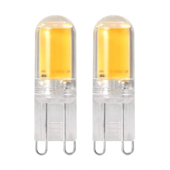 2-er Pack G9 Mini COB LED Licht 4W LED Lampen Mit PC Mantel Ersetzt 30W Halogen 220-250LM Warmweiß AC 220-240V