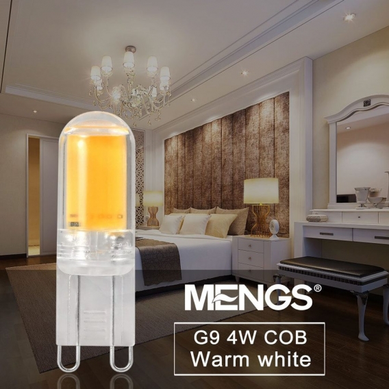 2-er Pack G9 Mini COB LED Licht 4W LED Lampen Mit PC Mantel Ersetzt 30W Halogen 220-250LM Warmweiß AC 220-240V