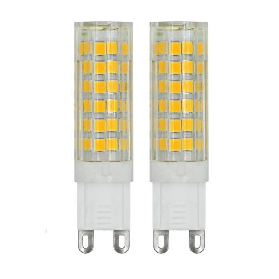 2 Stück G9 LED Lampe 7W AC 220-240V Warmweiß 3500K 75x2835 SMD Mit ACRYLIC und Keramik Mantel