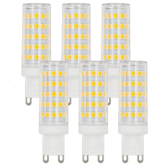 6-er Pack G9 LED Leuchtmittel 10W LED Birne Ersetzt 80W Halogenlampen 800lm Warmweiß G9 LED Glühlampe AC 220-240V