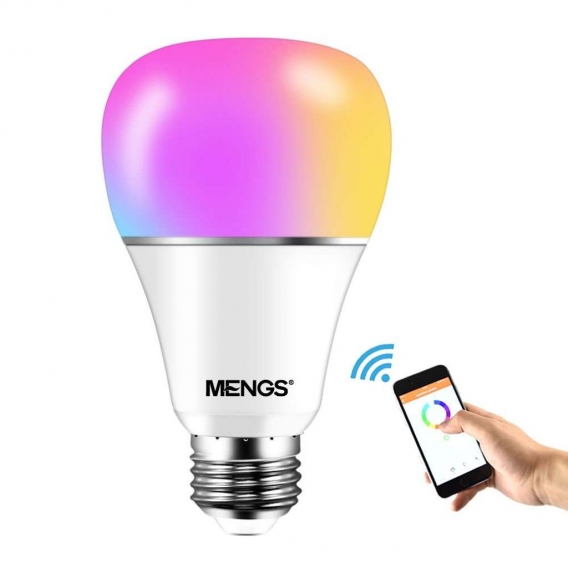 A70 E27 5W ＝ 50W RGB Smart WiFi LED Glühbirne mit Aluminium + PC RGB+CW Kompatibel mit Amazon Alexa Google Assistant TmallGenie