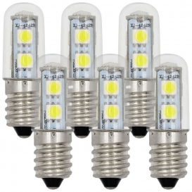 More about 6 Stück LED Kühlschranklampe E14 LED Lampe 1W Ersatz für 8W Halogenlampen 6000K, 100lm, 120° Abstrahlwinkel, AC 220-240V E14 Min