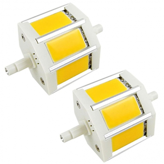 2X R7S 78mm COB LED 6W T3 Lampe J78 kurze Birne AC220-240V Doppelseitiger J Typ Glühlampen 60W Halogenlampe Flutlicht Ersatz, fü