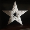 LED neon lights, ornaments night lights, Christmas decoration night lights (big five-pointed star (white))