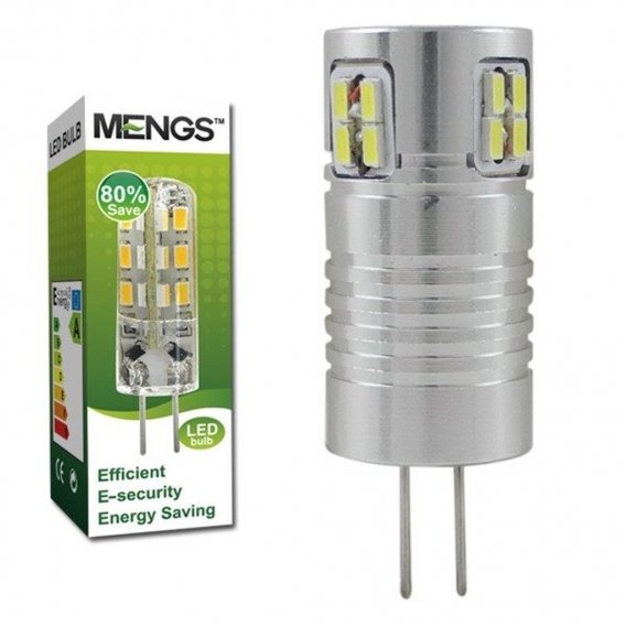 2 x MENGS G4 3W＝20W LED Glühbirne Licht 180LM AC/DC 12V Warmweiß Lampe