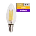 LED Filament Kerzenlampe McShine "Filed", E14, 6W, 600 lm, warmweiß, dimmbar