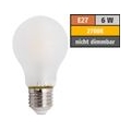 LED Filament Glühlampe McShine "Filed", E27, 6W, 630 lm, warmweiß, matt