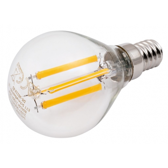 LED Filament Tropfenlampe McShine "Filed", E14, 6W, 806 lm, warmweiß, klar