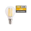 LED Filament Tropfenlampe McShine "Filed", E14, 6W, 806 lm, warmweiß, klar