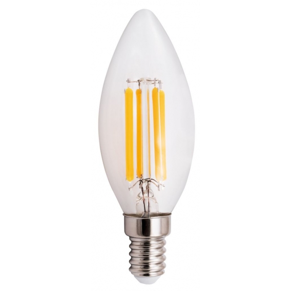 LED Filament Kerzenlampe McShine "Filed", E14, 6W, 806 lm, warmweiß, klar