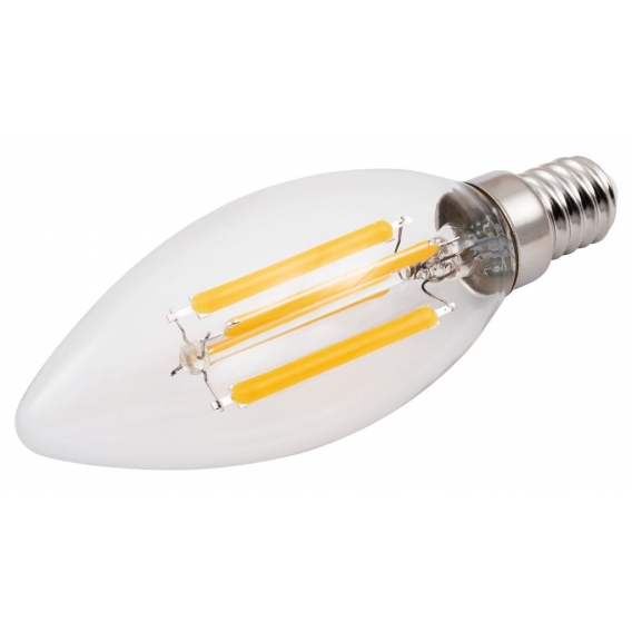 LED Filament Kerzenlampe McShine "Filed", E14, 6W, 806 lm, warmweiß, klar