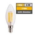 LED Filament Kerzenlampe McShine "Filed", E14, 6W, 806 lm, warmweiß, klar