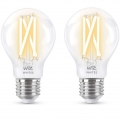 WiZ LED Smart Leuchtmittel in Transparent E27 A60 7W 806lm 2er-Pack