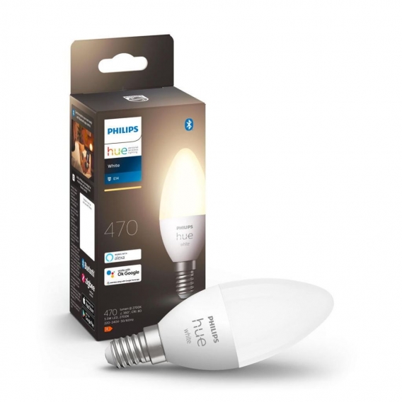 Philips Hue Bluetooth White LED E14 Kerze - B39 5,5W 470lm Einerpack