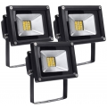 Greenmigo 3x 20W SMD Fluter Strahler Warmweiß Schwarz Aluminium Gehäuse IP65 Wasserdicht LED Lampe Wandleuchter Flulicht Flutbel