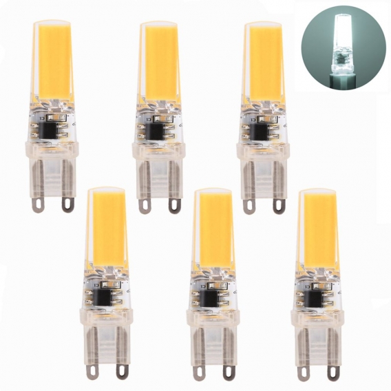 6x G9 LED Glühbirne 3W Weiß COB Mini Dimmbar Birne Leuchtmittel