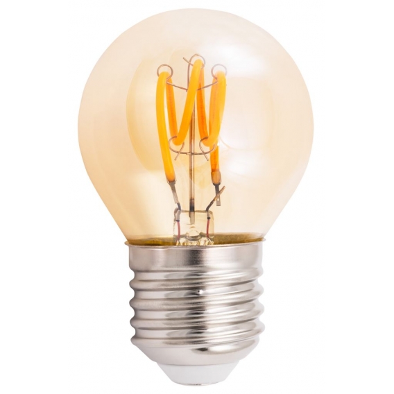 LED Filament Tropfenlampe McShine "Retro", E27, 1W, 90lm, warmweiß, goldenes Glas