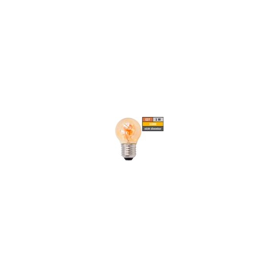 LED Filament Tropfenlampe McShine "Retro", E27, 1W, 90lm, warmweiß, goldenes Glas