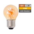 LED Filament Tropfenlampe McShine "Retro", E27, 1W, 90lm, warmweiß, goldenes Glas