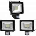 Greenmigo 3x 30W SMD Fluter mit Bewegungsmelder LED Strahler Warmweiß Licht IP65 Wasserdicht LED Lampe Wandleuchter Flulicht Flu