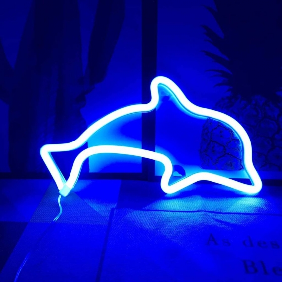 Walblau Neonlicht Höhe 14 * Breite 28cm