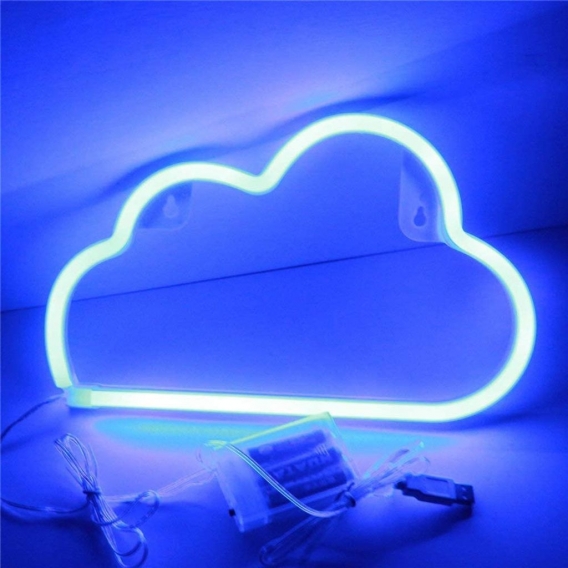 Wolkenblaues Neonlicht 30 * 19cm