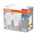 Osram LED E27 8.5W 806LM 2PACK LED-Lampe, Birnenform, Sockel E27, 8,5 Watt, Neutralweiß, 4000 K, Energieeffizienzklasse A+