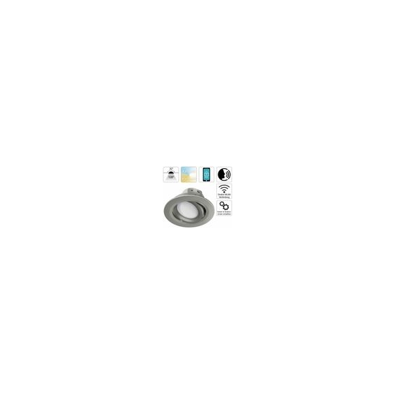 Hama WLAN LED-Einbauspot, 5W, ohne Hub, Satin-Nickel