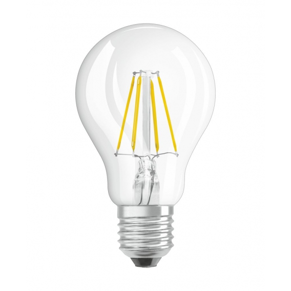 OSRAM Dimmbare Filament LED Lampe mit E27 Sockel, Kaltweiss (4000K), klassische Birnenform, 12W, Ersatz für 100W-Glühbirne, klar