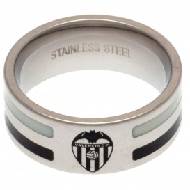 More about Valencia CF Farbstreifen Ring TA1677 (Medium) (Silber/Schwarz/Weiß)